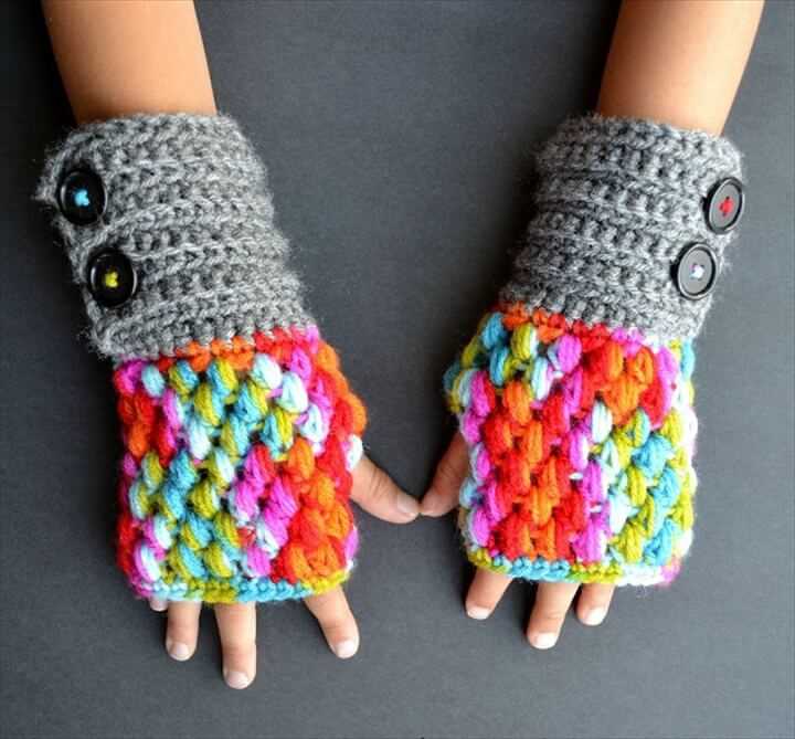 Children's knitted gloves free pattern