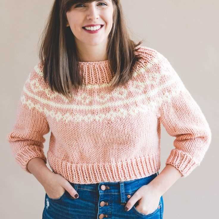 Knitting pattern for cropped sweater