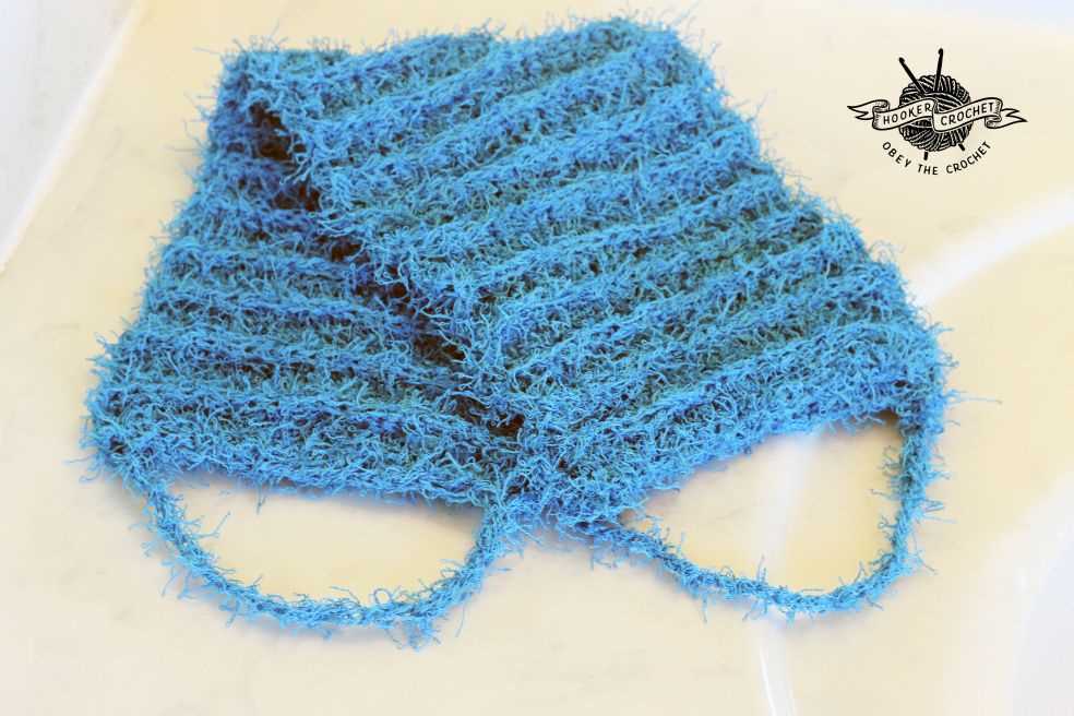 Knitted back scrubber pattern