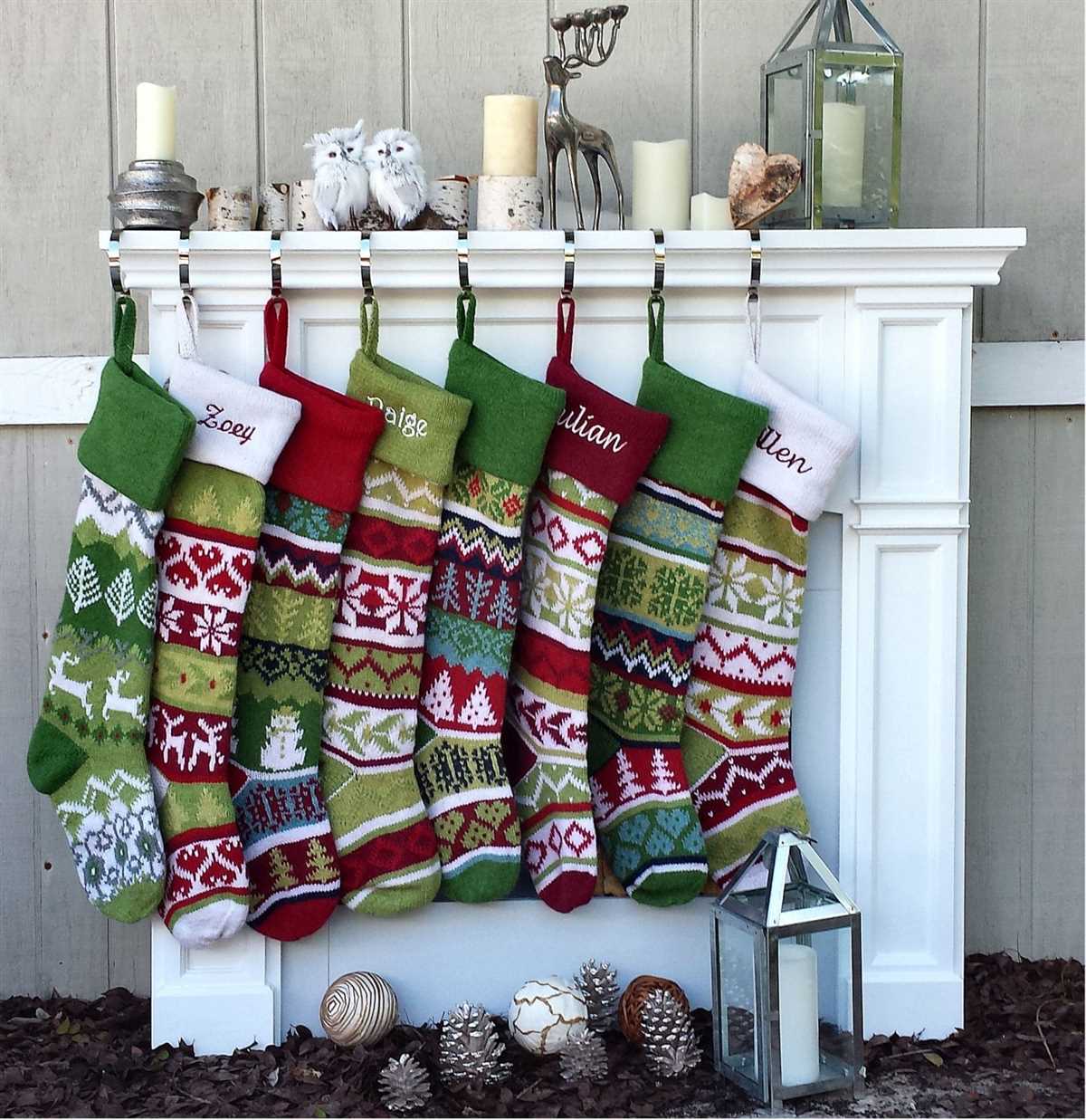 Knitted christmas stocking patterns fair isle