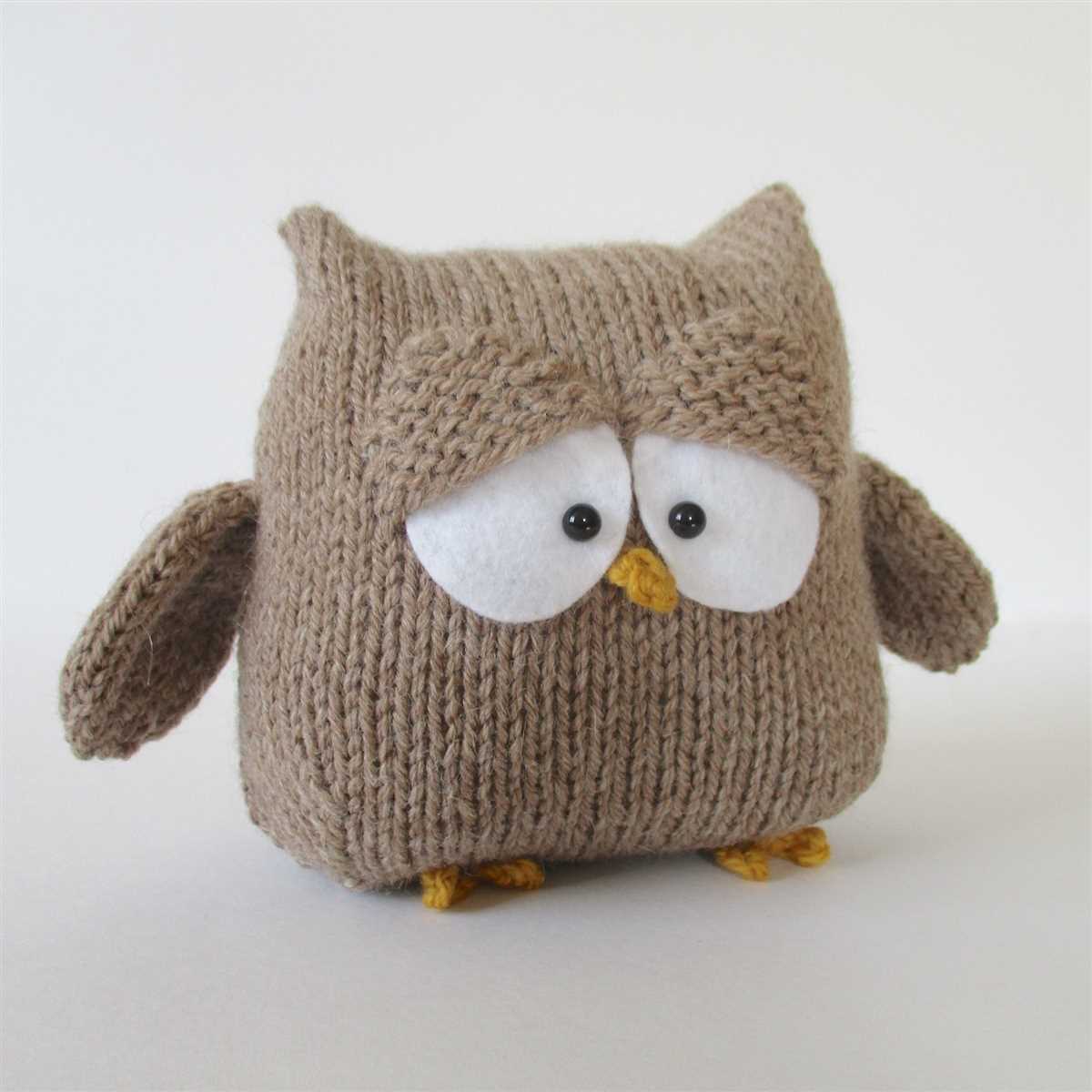 Knitted owl toy pattern free