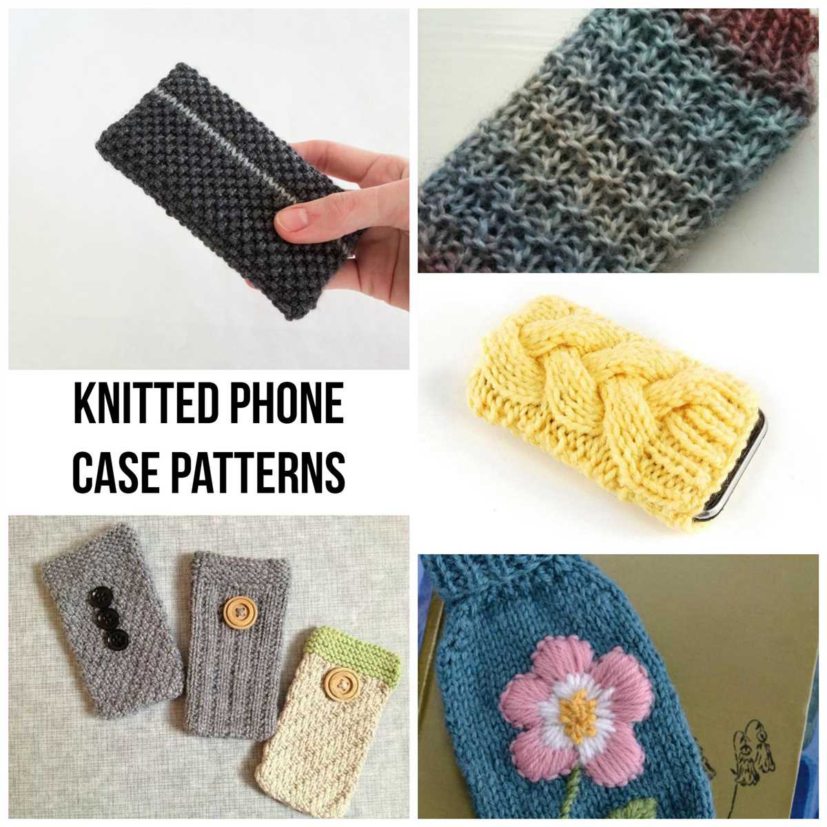 Free knitting patterns cell phone bags