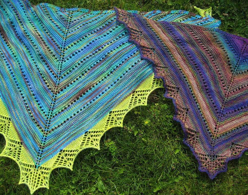 Shawl in a ball patterns knit