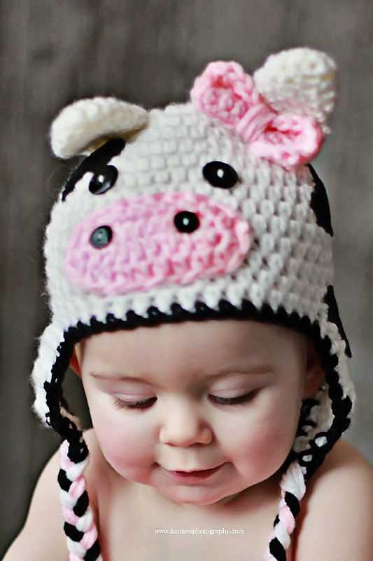 Knitted cow hat pattern