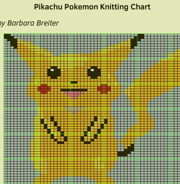 Knitting pattern for pokemon characters