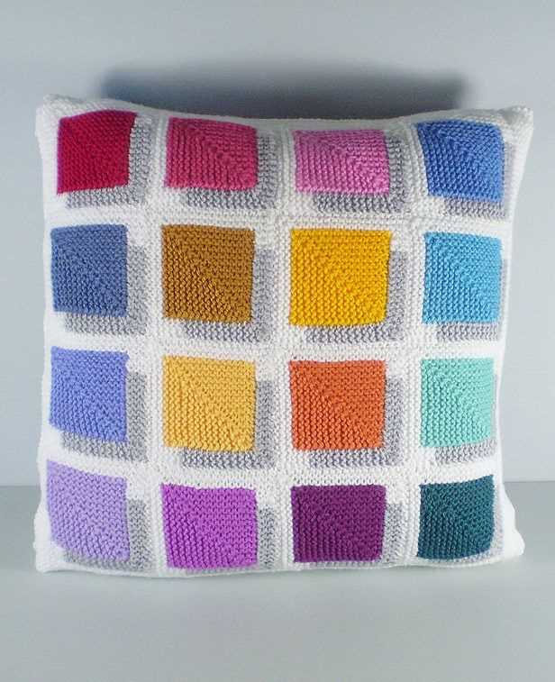 Magic squares knitted blanket pattern