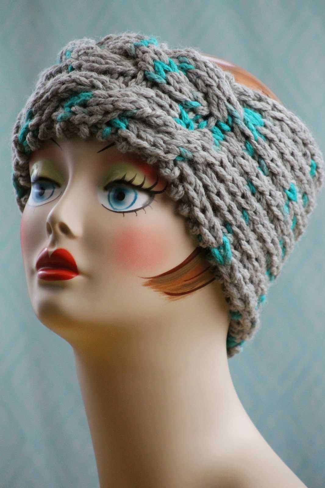 Bulky yarn knit headband pattern
