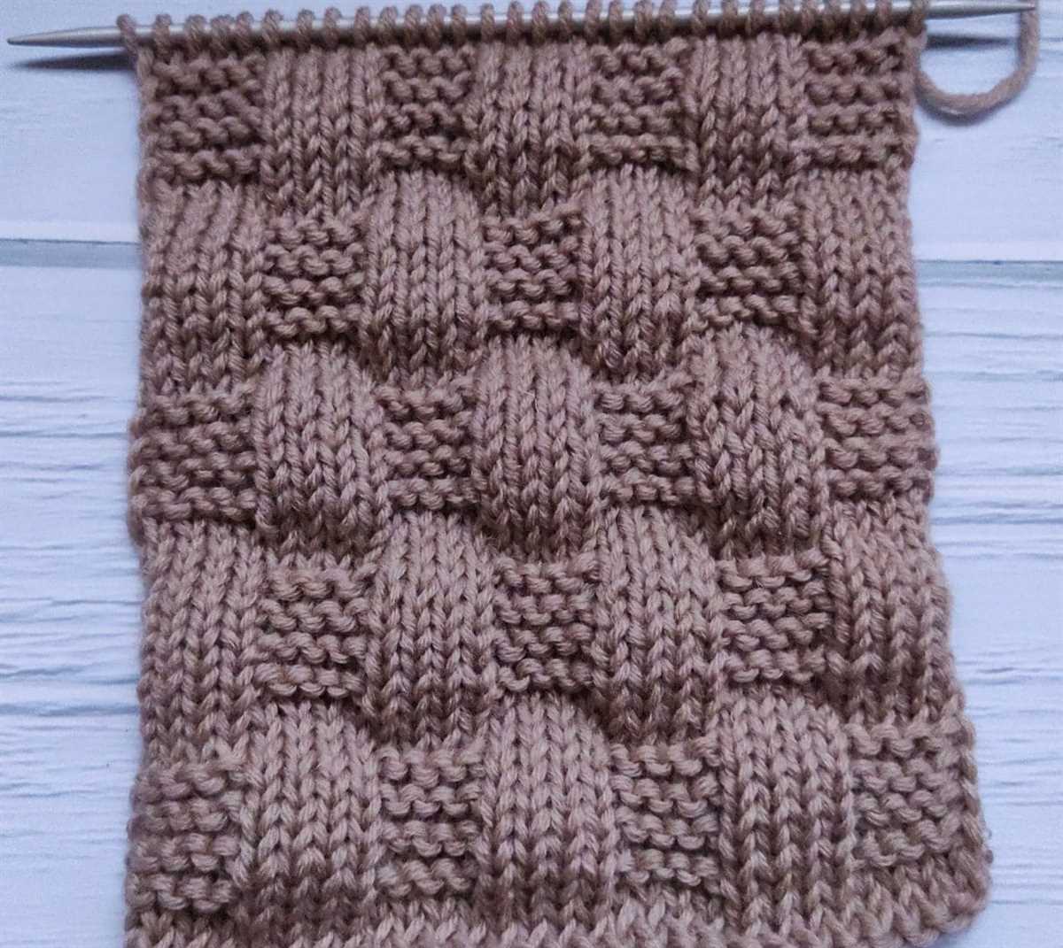 Checker stitch knitting pattern