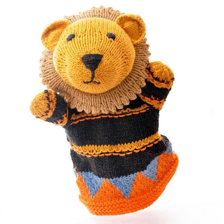 Lion hand puppet knitting pattern