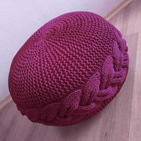 Knitting pattern for pouffe