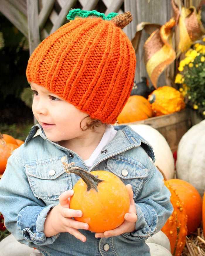 Free pumpkin hat knitting pattern