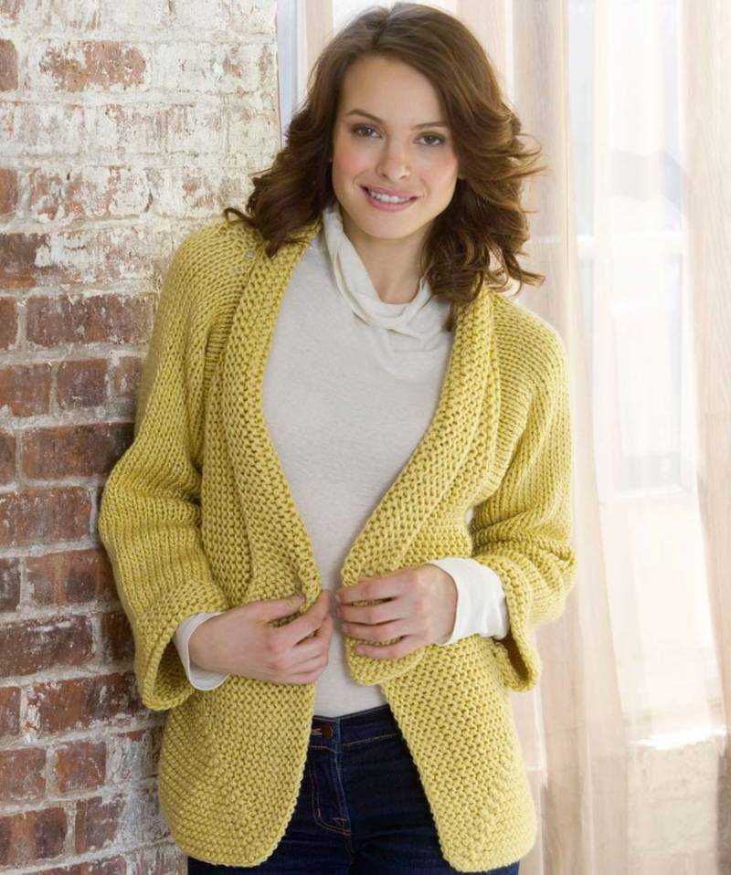 Colour block cardigan knitting pattern