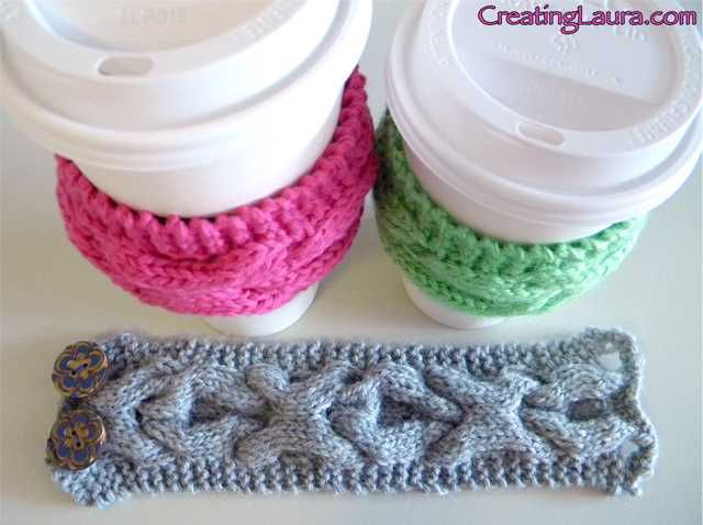 Knitting pattern coffee cup sleeve