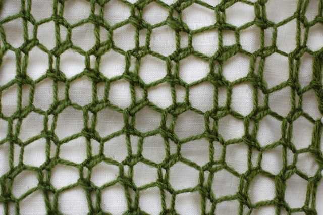 Knit fishnet pattern