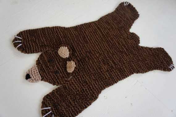 Knit bear rug pattern