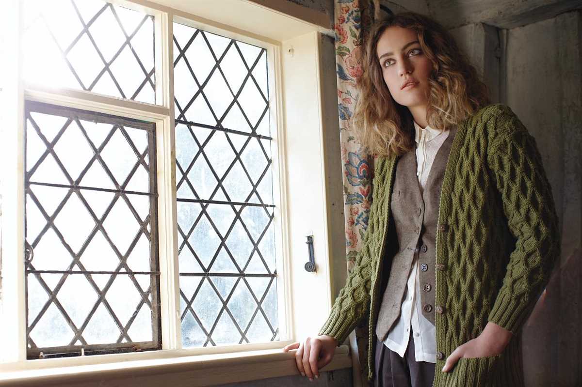 V neck cardigan knitting pattern