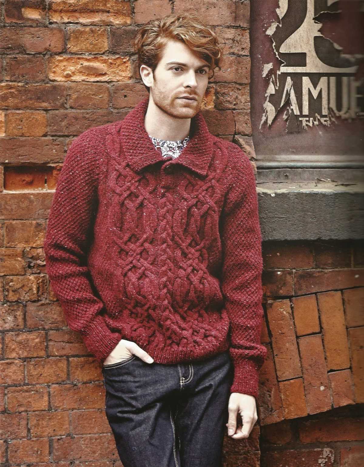 Men's cable knit sweater pattern free