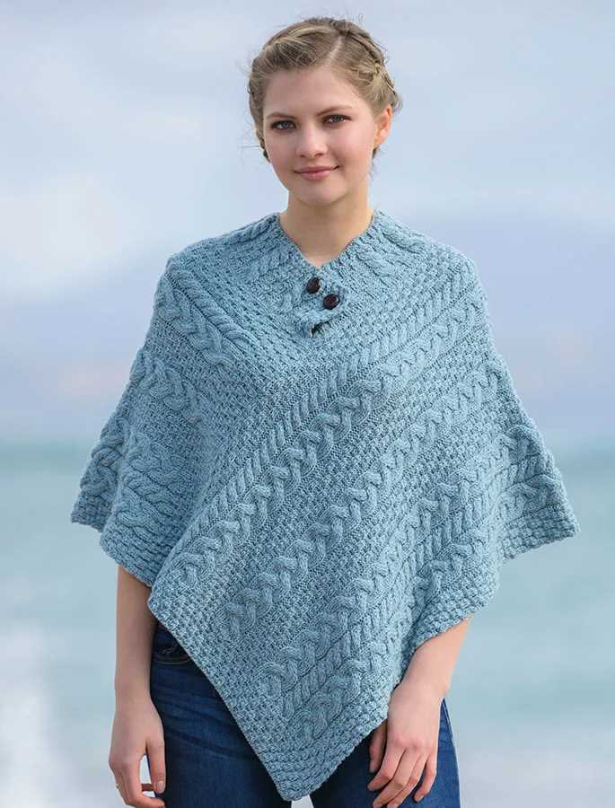 Aran poncho knitting pattern free