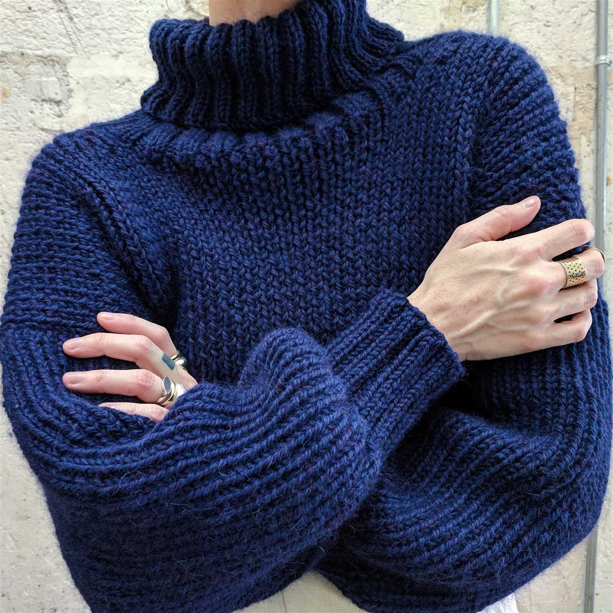 Knitted turtleneck pattern