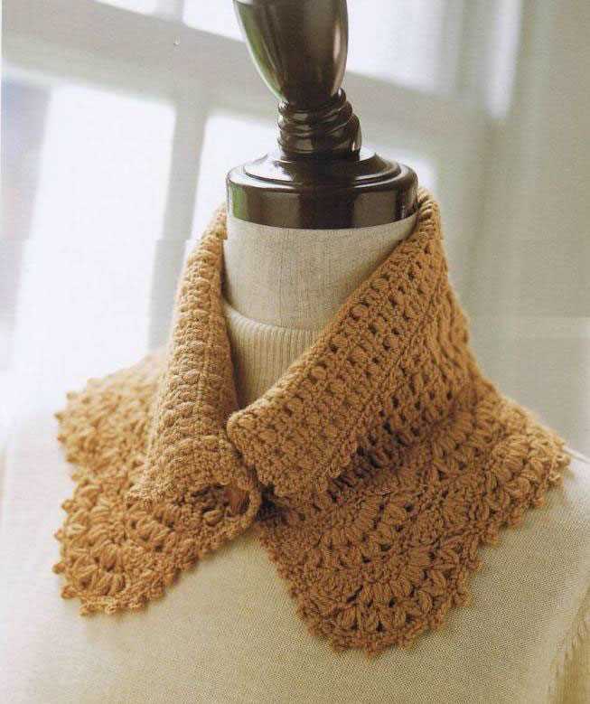 Collar scarf knitting pattern