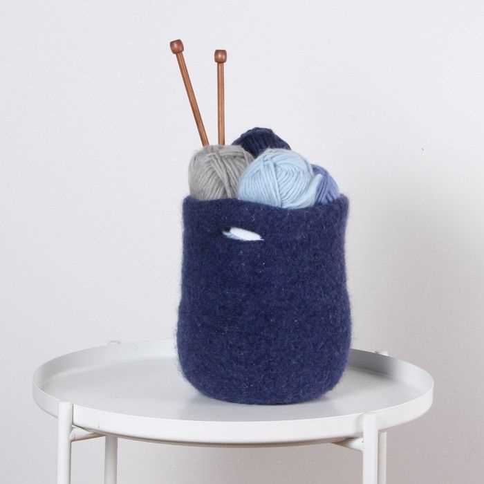 Felted basket knitting pattern