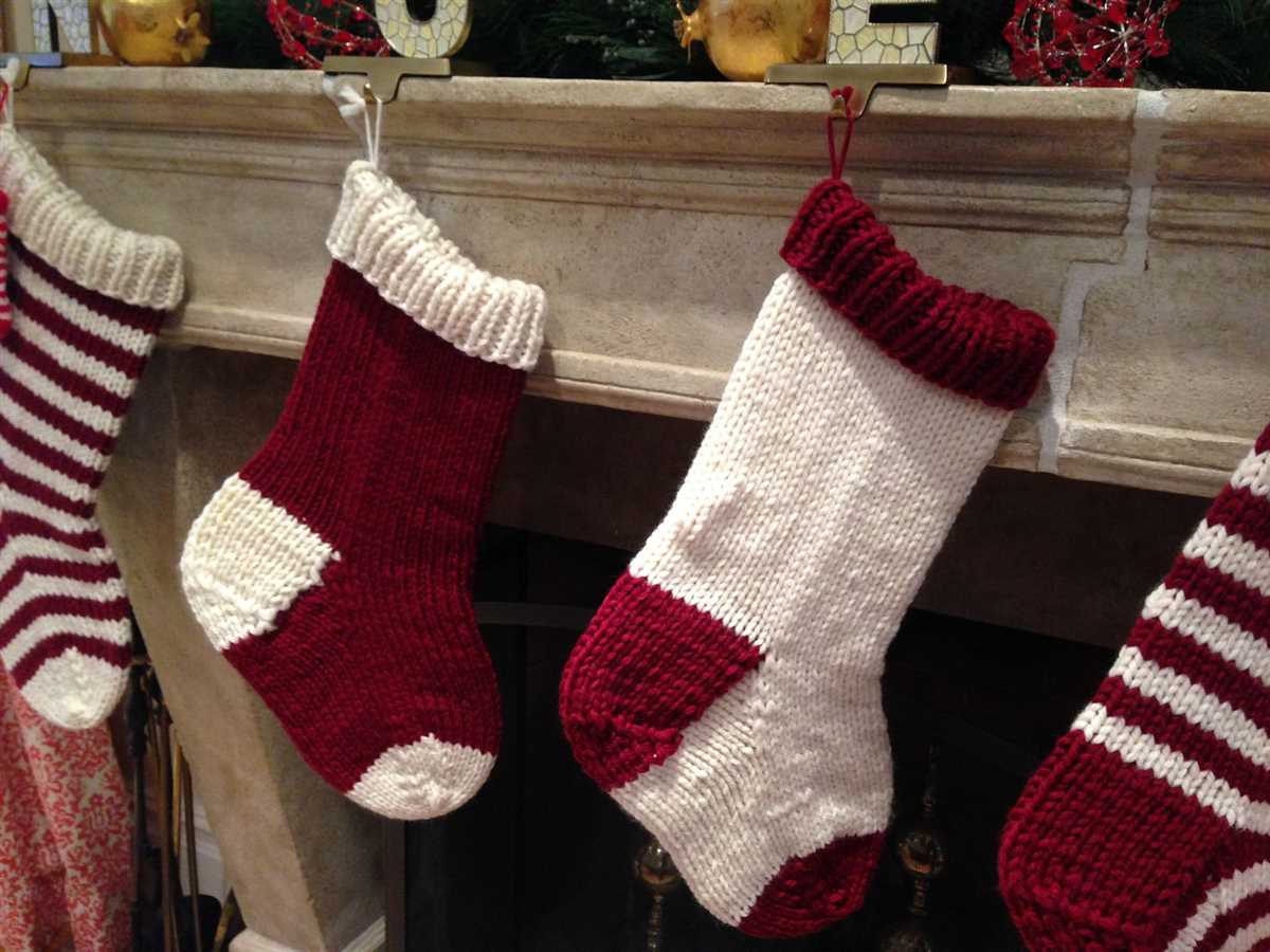 Knitted christmas stockings pattern