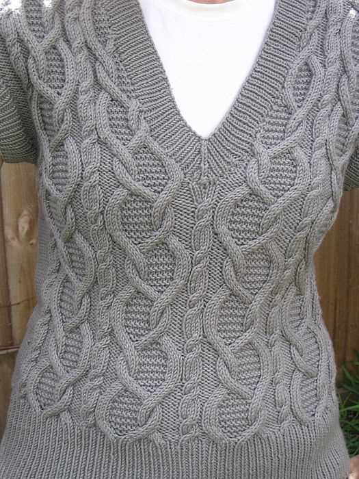 Free aran vest knitting patterns