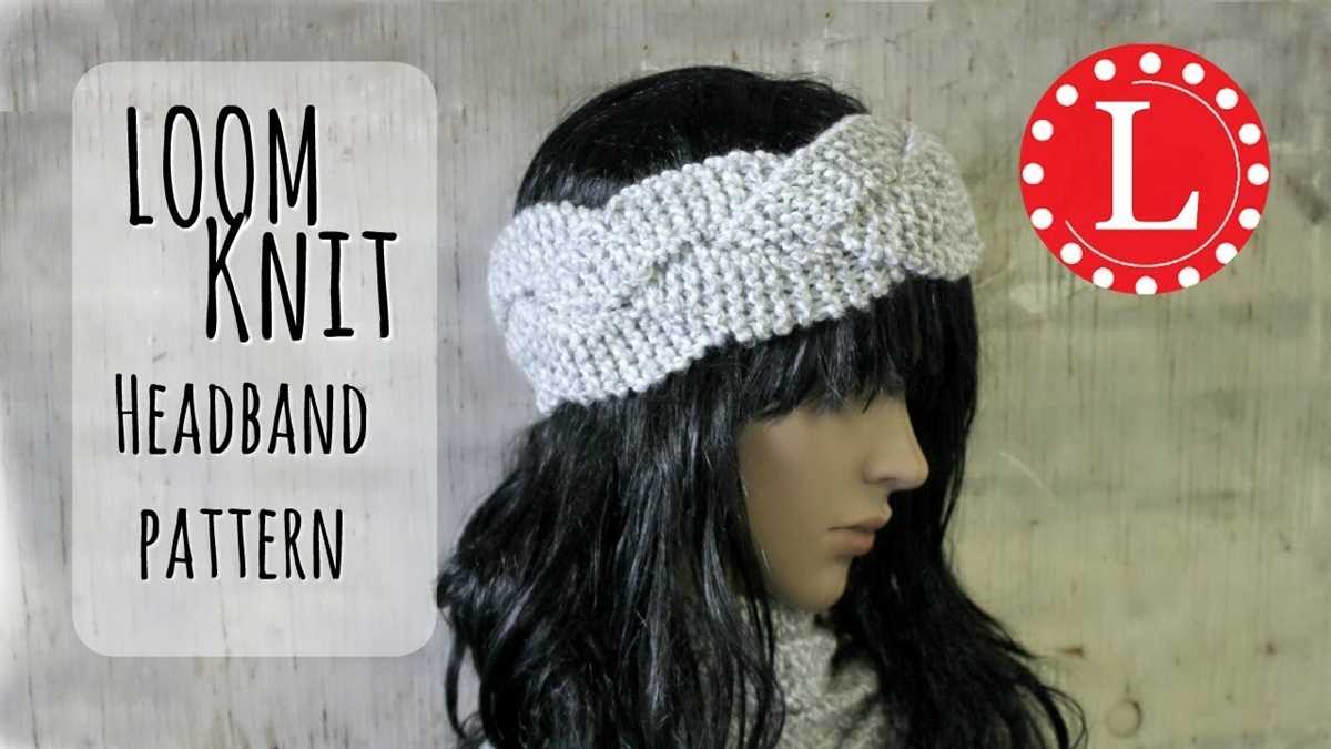 Loom knit ear warmer pattern