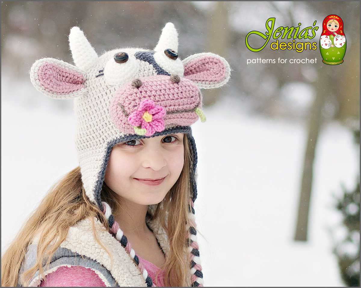 Knitted cow hat pattern