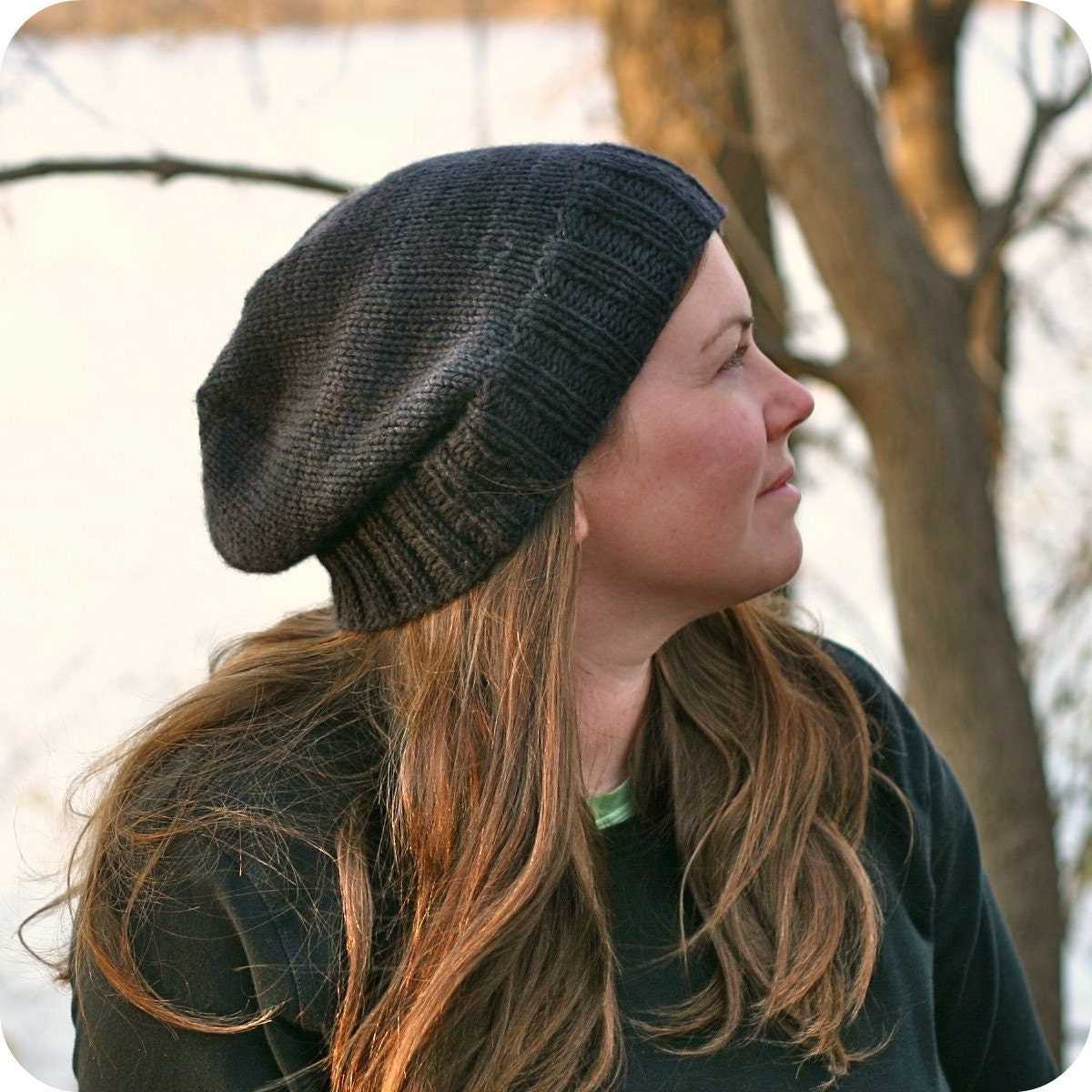 Adult beanie knitting pattern