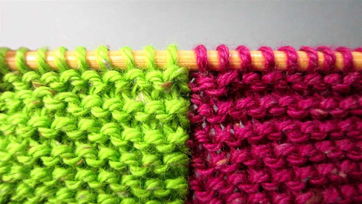 What is the garter stitch knit pattern