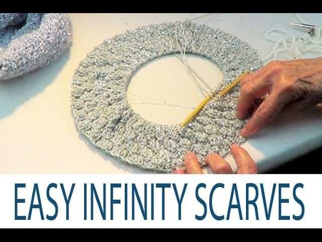 Infinity scarf knit pattern circular needles