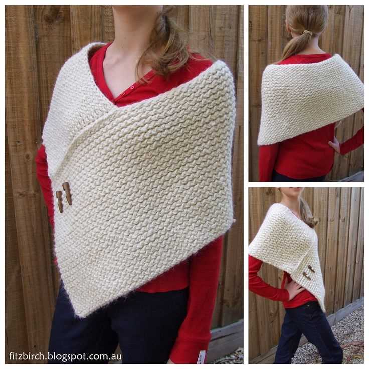 Poncho wrap knitting pattern