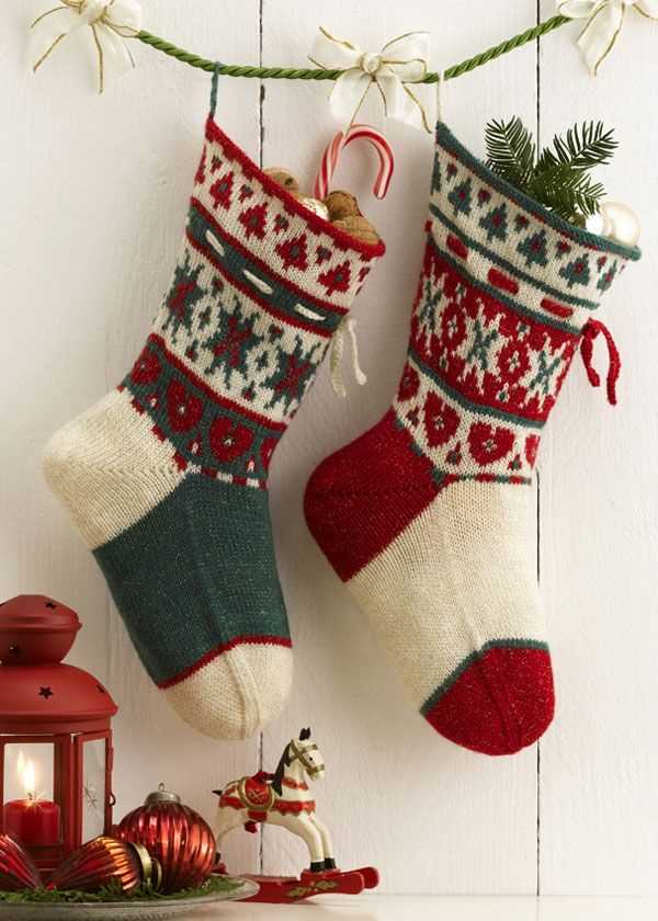 Loom knit christmas stocking pattern