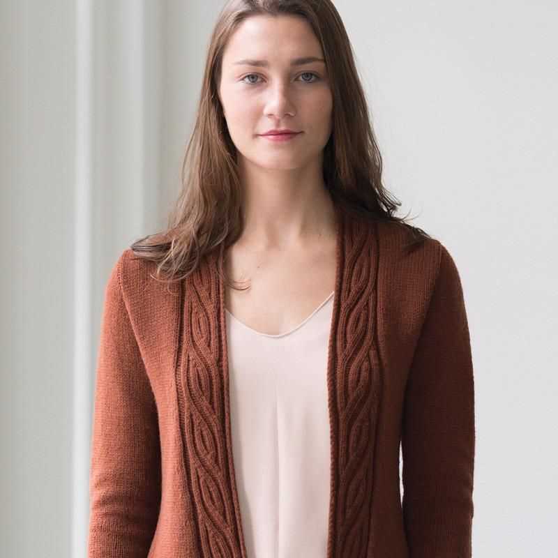 Top down knit cardigan pattern