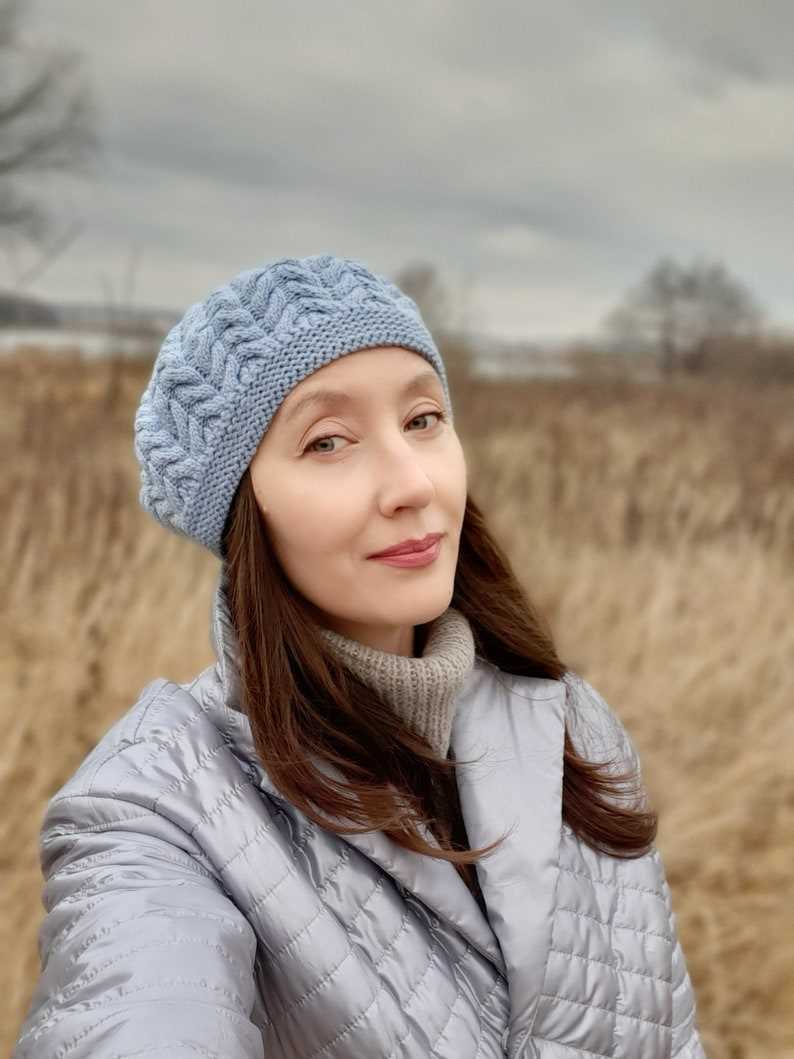 Cable beret knitting pattern