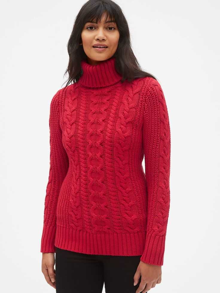 Ribbed turtleneck knitting pattern