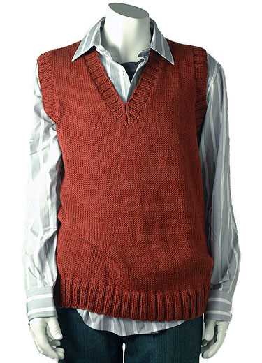 Mens sleeveless jumper knitting pattern