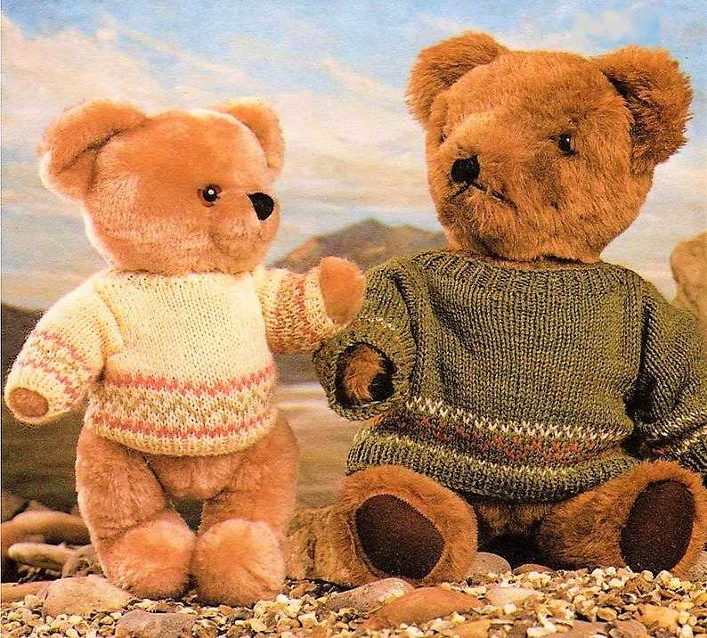 Teddy bear sweater knitting pattern