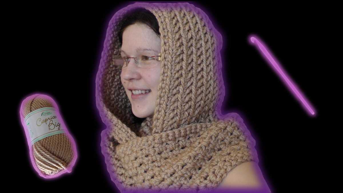 Hood and scarf knitting pattern