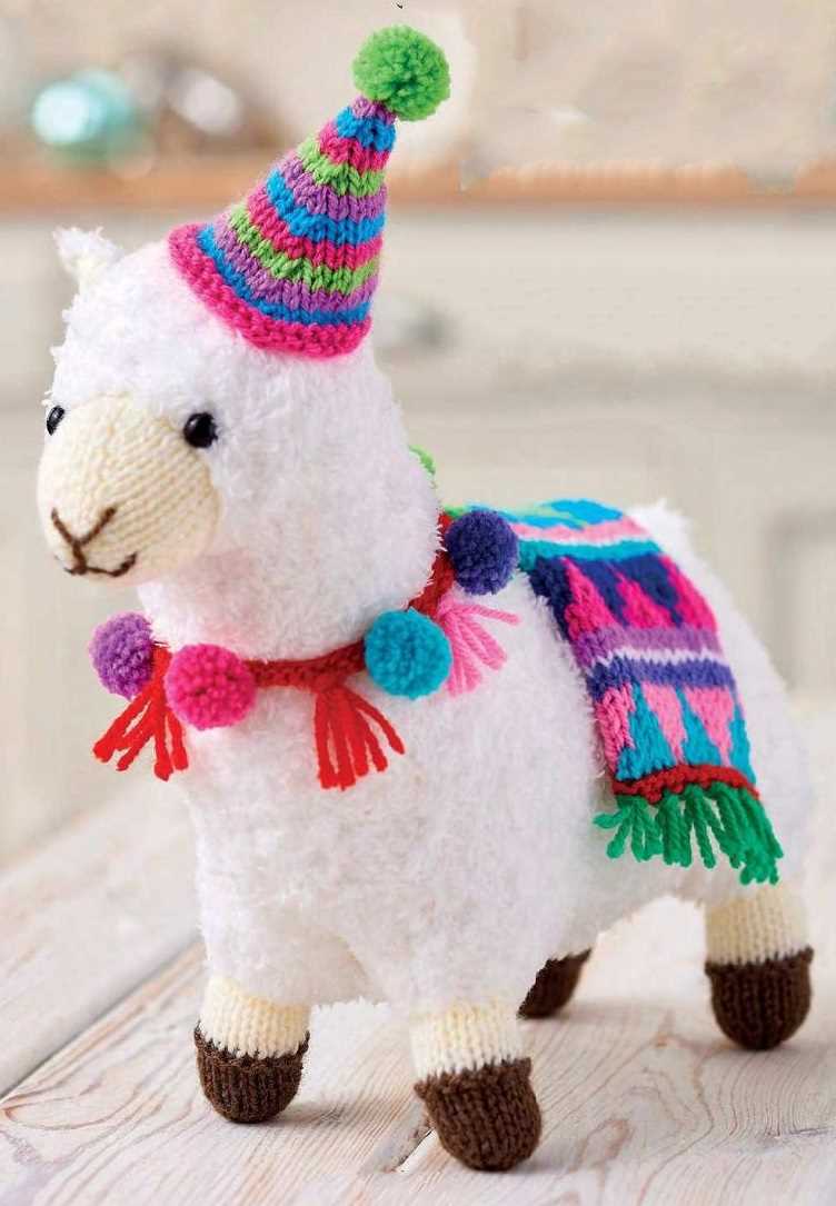 Knitted llama toy pattern