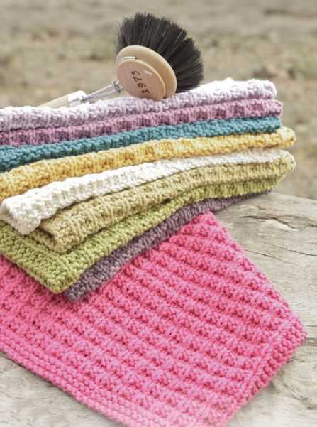 Knitted dish cloth pattern