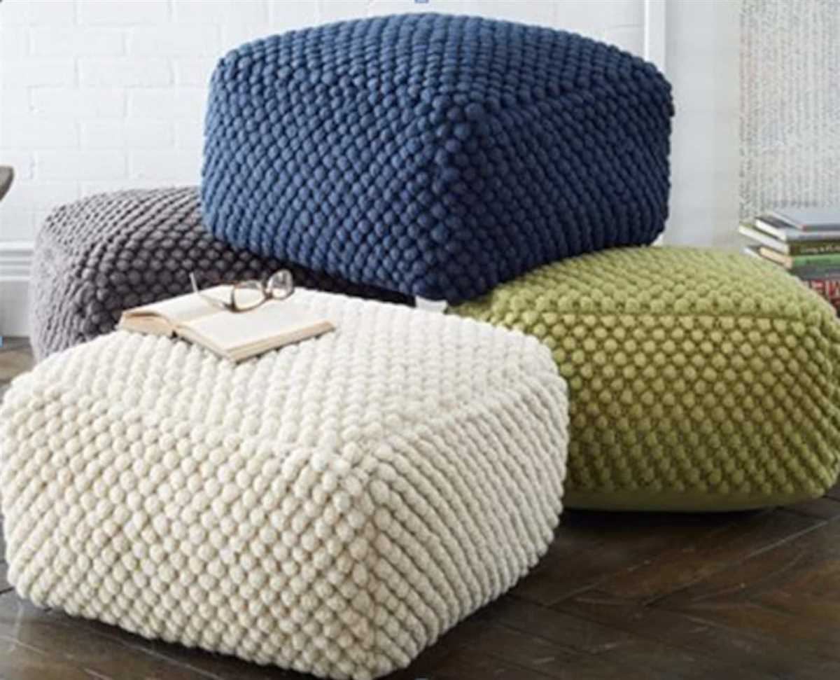 Knitted pouf pattern free