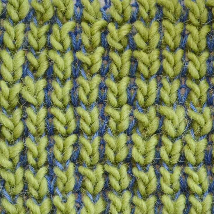 Waffle pattern knitting