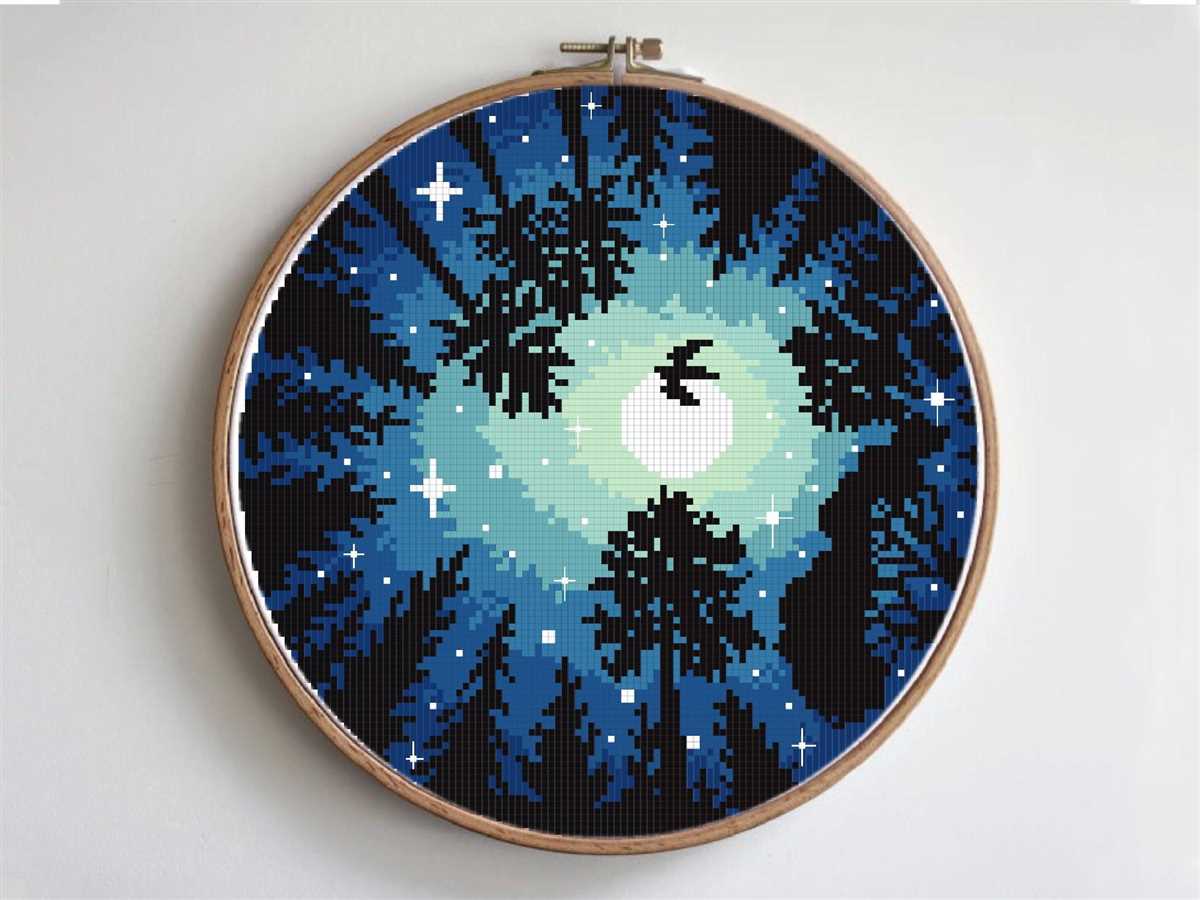 Moon and stars knitting pattern