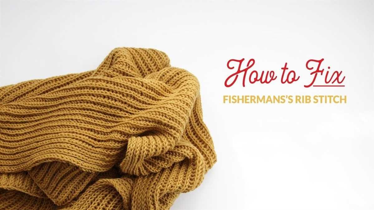 Free fisherman's rib knitting patterns