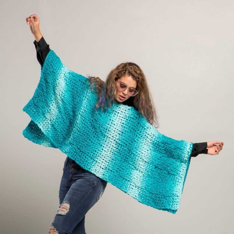 Loom knit poncho pattern