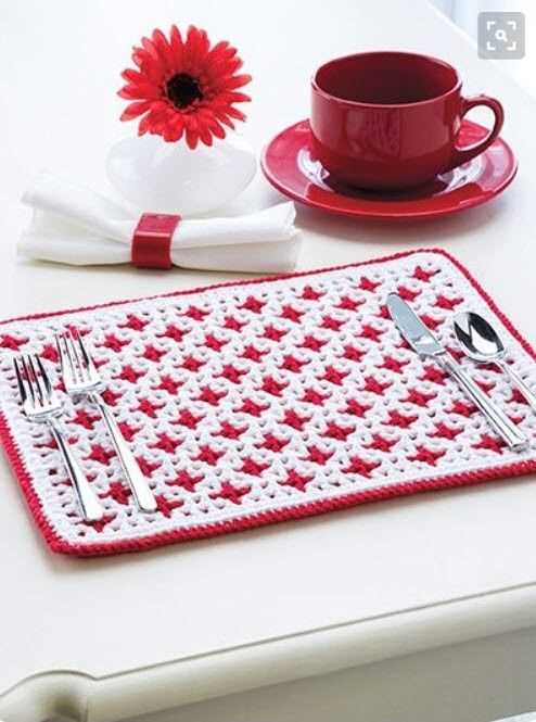 Knitted placemat pattern