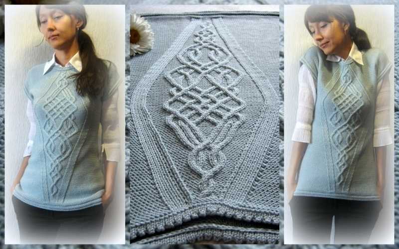 Free aran vest knitting patterns