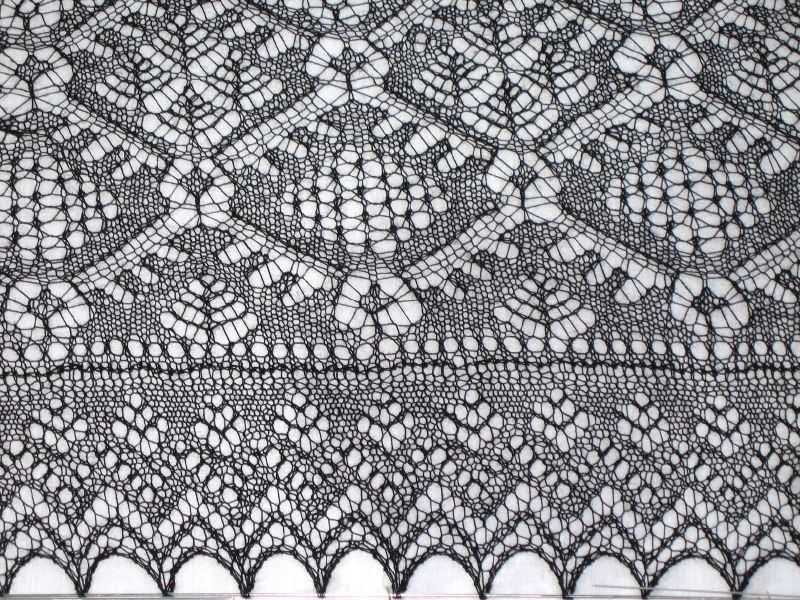 Flemish block lace knitting pattern